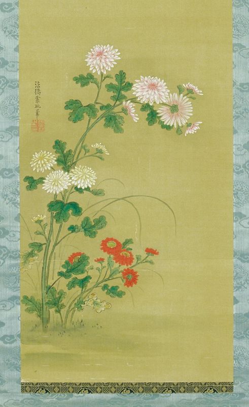 良 大徳寺僧堂師家【川島昭隠(槐安軒)】『金泥紅葉画賛』紙本 不仙斎識箱 墨跡墨蹟 和歌懐紙 大綱宗彦 癸丑初春【茶道具からき】京都から